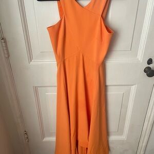 Karen Millen Bold Orange High Low Dress